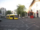 Berlin tram line 50 with low-floor articulated tram 9021 near Schönhauser Allee/Bornholmer Straße (2016)