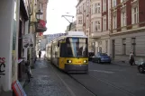 Berlin tram line 62 with low-floor articulated tram 1089 close by Schloßplatz Köpenick (2012)