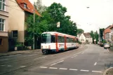 Bielefeld tram line 2 with articulated tram 526 on August-Bebel Straße (2002)