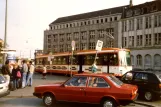 Bielefeld tram line 2 with articulated tram 532 at Hauptbahnhof (1988)