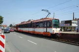 Bielefeld tram line 2 with articulated tram 534 at Schillersstraße (2010)