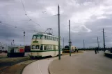 Blackpool tram line T with bilevel rail car 703 at Sandcastle / Pleasure Beach (2006)