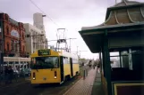 Blackpool tram line T with railcar 642 on Promenade (2006)
