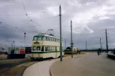 Blackpool tram line T1 with bilevel rail car 703 at Pleasure Beach (2006)