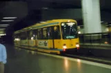 Bochum tram line 107 with articulated tram 1151 at Hauptbahnhof (1988)