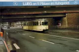 Bochum tram line 306 with articulated tram 263 near Hauptbahnhof (1988)