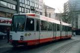 Bochum tram line 306 with articulated tram 339 near Rathaus (2004)