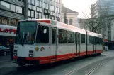 Bochum tram line 306 with articulated tram 339 on Bongardstraße (2004)
