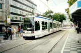 Bonn tram line 62 with low-floor articulated tram 9472 at Bertha-von-Suttner-Platz (2002)