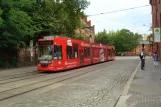 Brandenburg an der Havel extra line 12 with low-floor articulated tram 101 at Fouquéstraße/Fachhochschule (2011)