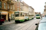 Brandenburg an der Havel extra line 2 with articulated tram 184 on Steinstraße (2001)