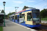 Brandenburg an der Havel tram line 6 with low-floor articulated tram 102 at Hohenstücken Nord (2011)