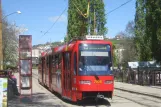 Bratislava tram line 13 with articulated tram 7108 at Pod stanicou (2008)