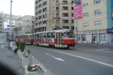Bratislava tram line 4 with railcar 7813 on Štúrova (2008)