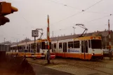 Braunschweig articulated tram 8150 at the depot Helmstedter Straße (1991)