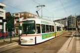 Braunschweig tram line 1 with low-floor articulated tram 9552 at John-F.-Kennedy-Platz (2001)