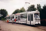 Braunschweig tram line 2 with articulated tram 7358 at Siegfriedviertel Ottenroder Straße (1998)