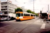 Braunschweig tram line 3 with articulated tram 8158 at Schloss Braunschweig (Bohlweg/Damm) (1998)
