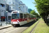 Braunschweig tram line 4 with articulated tram 8153 at Alte Waage (2014)