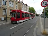 Braunschweig tram line 4 with low-floor articulated tram 0752 at Am Magnitor (2022)