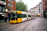 Bremen extra line 6E with low-floor articulated tram 3077 at Schüsselkorb (2002)