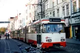 Bremen tram line 10 with articulated tram 3529 at Brunnenstraße (2003)