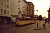 Bremen tram line 10 with railcar 813 at Hauptbahnhof (1982)