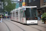 Bremen tram line 2 with low-floor articulated tram 3018 on Obernstraße (2014)