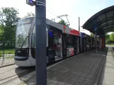 Bremen tram line 2 with low-floor articulated tram 3216 at Sebaldsbrück (2023)