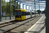 Bremen tram line 3 with low-floor articulated tram 3016 at Use Akschen (2015)