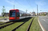 Bremen tram line 3 with low-floor articulated tram 3134 at Eduard-Schopf-Allee (2011)