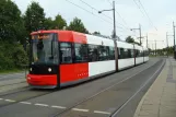 Bremen tram line 4 with low-floor articulated tram 3060 at Borgfeld (2009)