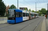 Bremen tram line 4 with low-floor articulated tram 3077 at Horner Mühle (2009)