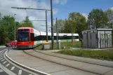 Bremen tram line 4 with low-floor articulated tram 3116 at Falkenberg (2015)
