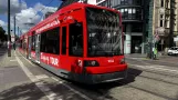 Bremen tram line 4 with low-floor articulated tram 3142 at Domsheide (2022)
