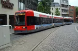 Bremen tram line 6 with low-floor articulated tram 3115 on Schüsselkorb (2009)