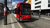 Bremen tram line 8 with low-floor articulated tram 3120 at Domsheide (2022)