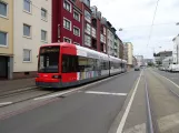 Bremen tram line 8 with low-floor articulated tram 3142 at Westerstraße (2017)