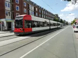 Bremen tram line 8 with low-floor articulated tram 3143 at Am Neuen Markt (2019)