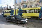 Brussels articulated tram 7787 near Palais / Paleizen (2012)