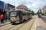 Brussels tram line 39 with articulated tram 7802 at Stokkel / Stockel (2010)