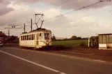 Brussels tram line 41 with railcar on Rue de Trazegnies (1981)