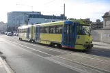 Brussels tram line 8 with articulated tram 7712 on Rue Royale (2012)