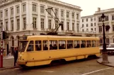 Brussels tram line 8 with railcar 7053 on Koningplein (1981)