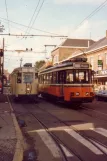 Brussels tram line 80 with railcar 9099 at Souret (1981)