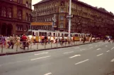 Budapest tram line 4 at Blaha Lujza tér M (1983)