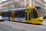 Budapest tram line 4 with low-floor articulated tram 2039 on Szent István körút (2013)