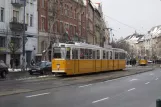 Budapest tram line 49 with articulated tram 1364 on Bartók Béla út (2013)