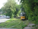 Budapest tram line 52 with articulated tram 1476 on Határ út (2008)