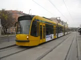 Budapest tram line 6 with low-floor articulated tram 2023 on Széna tér (2014)